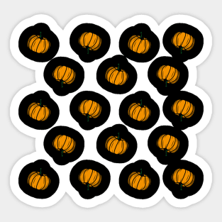 Pumpkin Vintage Pattern Design Sticker